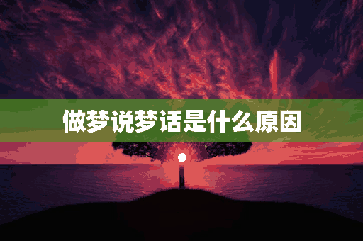 做梦说梦话是什么原因(做梦说梦话是什么原因引起的)